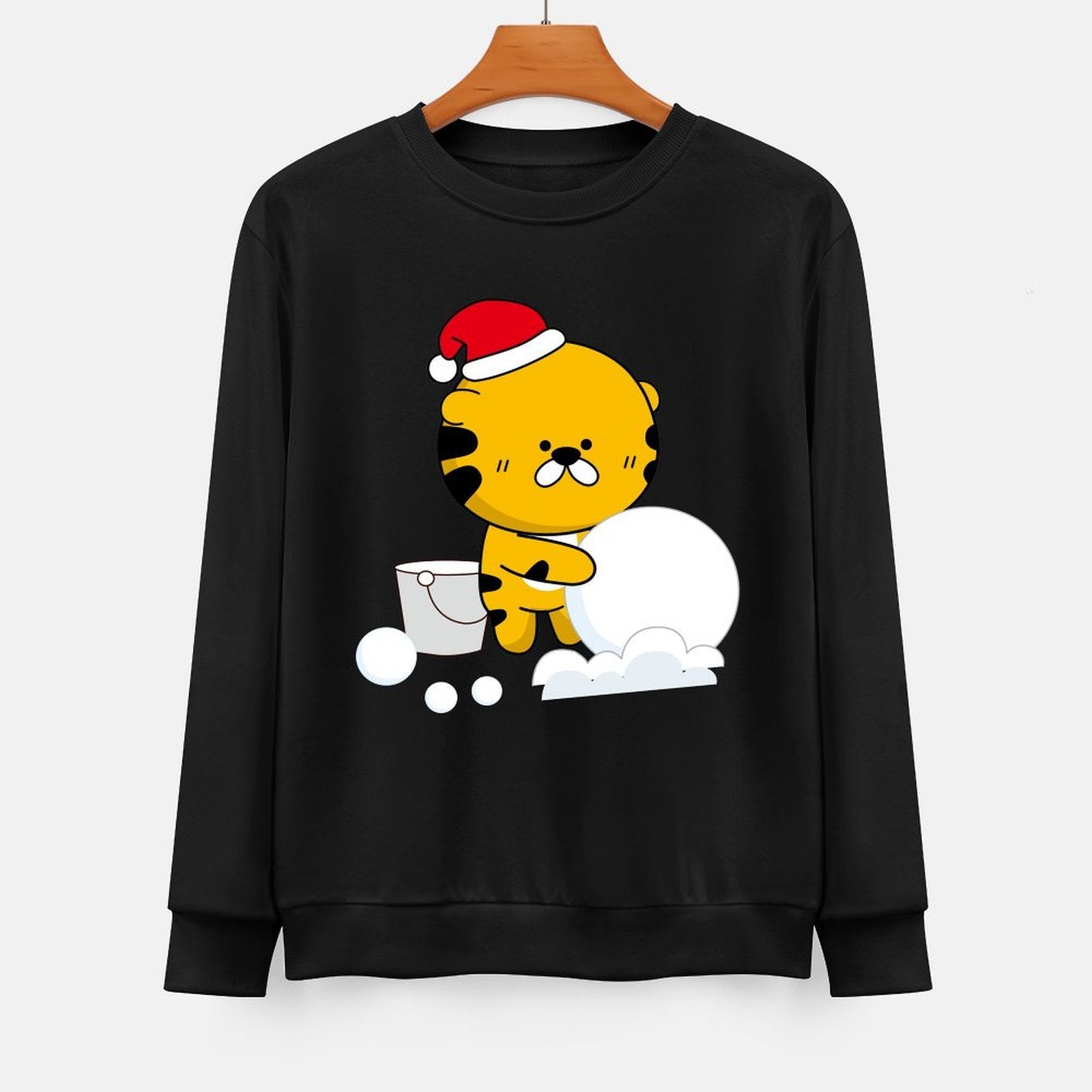 Front Patterned Long Sleeve TopOversized Sleek